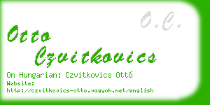 otto czvitkovics business card