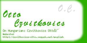 otto czvitkovics business card